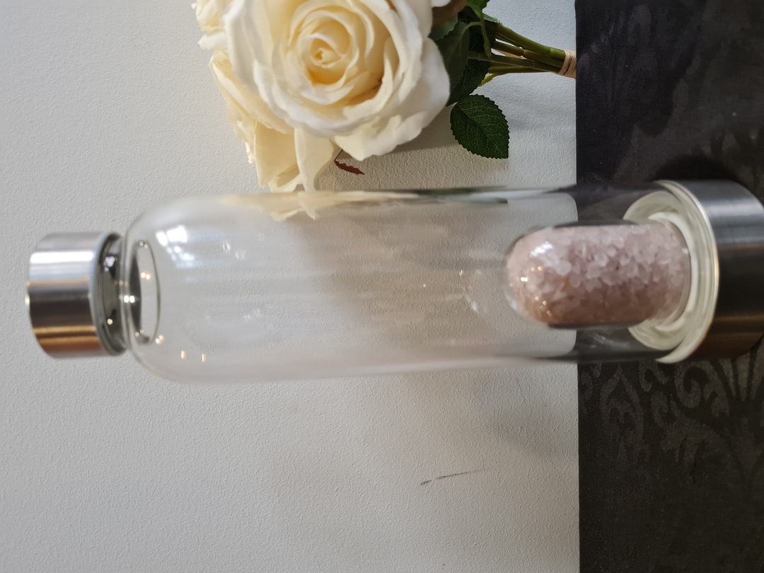 Crystal water bottle (Rose Quartz) image 0